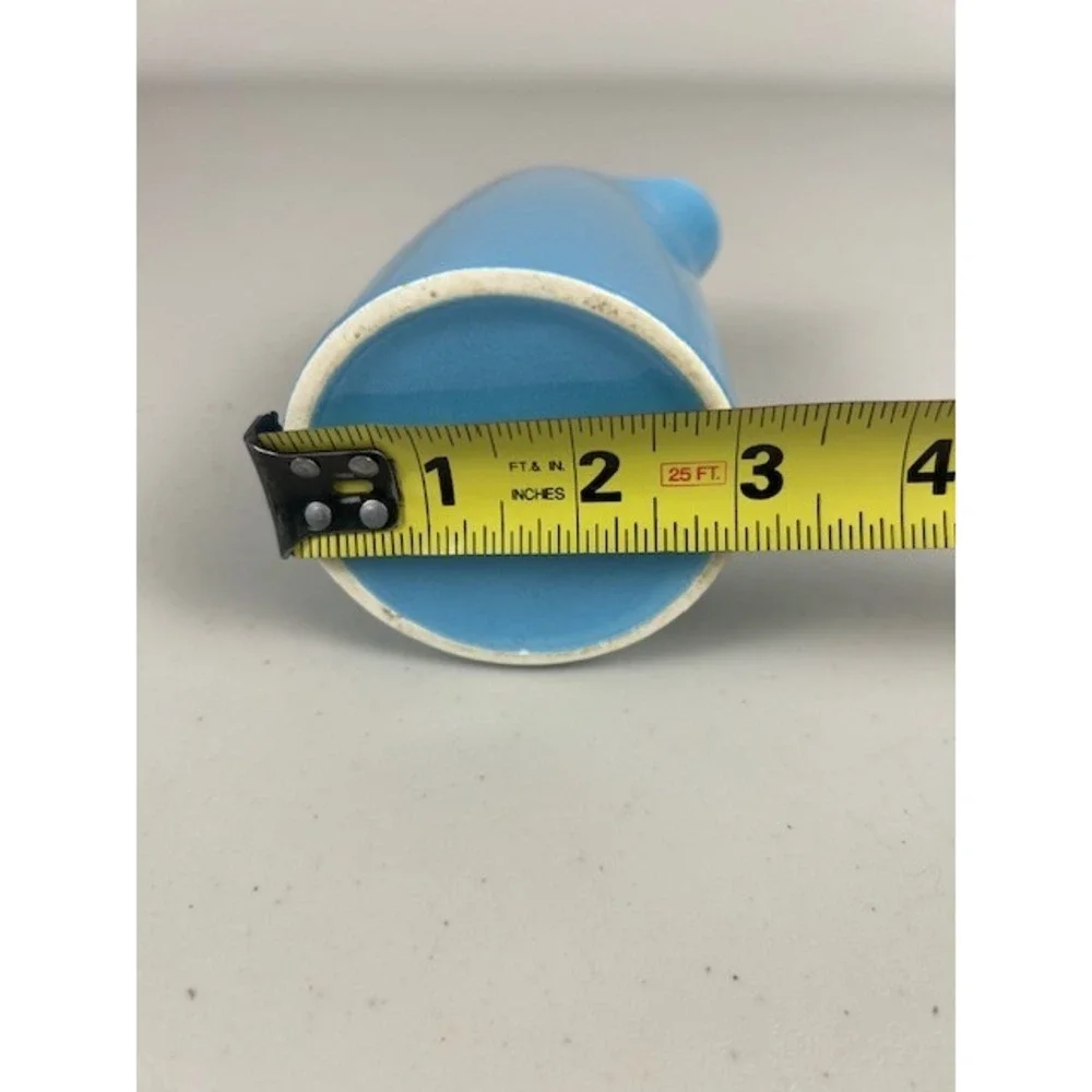Vintage Mid Century Modern Atomic Kitchen Blue Creamer MCM‎
